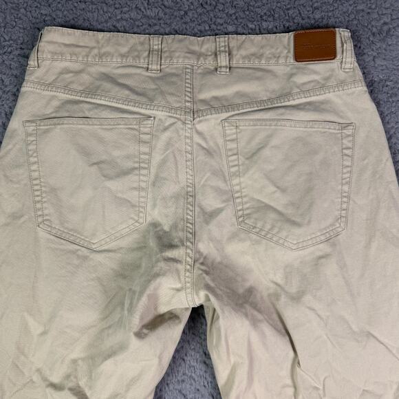 Peter Millar Pants Mens 32x30 Beige Soft Touch Twill 5-Pocket Stretch Chino Golf - Picture 1 of 11